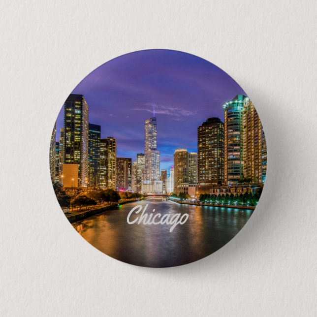 Chicago Illinois City Button (Vorderseite)
