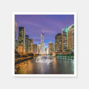 Chicago Illinois City Serviette
