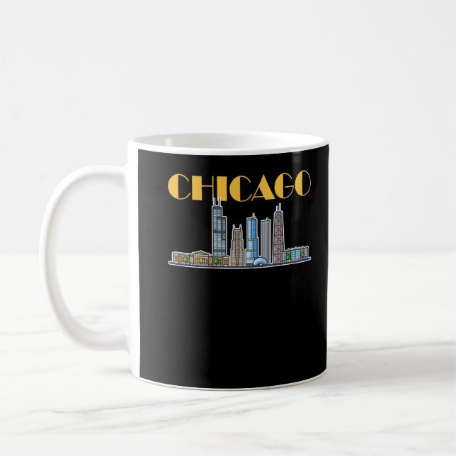 Chicago Illinois City Skyline Kaffeetasse (Links)