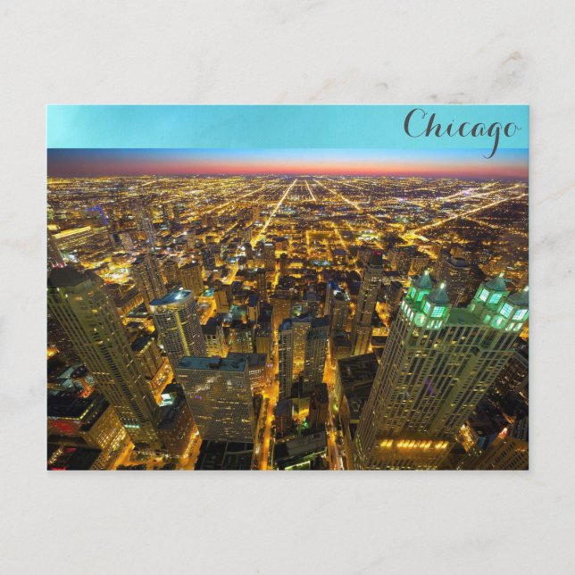 Chicago Illinois City Skyline Skyscrapers Foto Postkarte (Vorderseite)