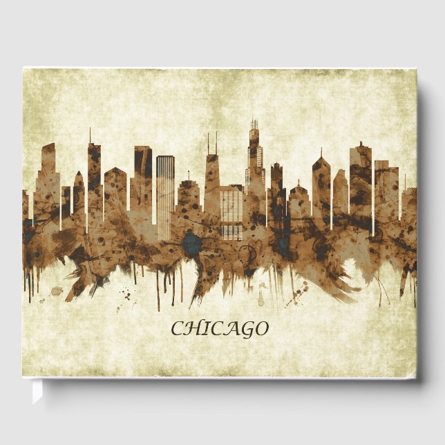 Chicago Illinois Cityscape Gästebuch (Vorderseite)