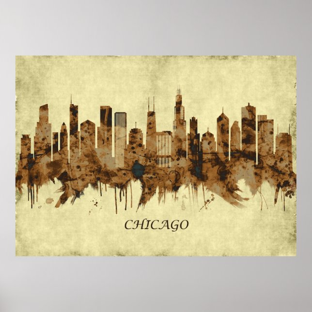 Chicago Illinois Cityscape Poster (Vorne)