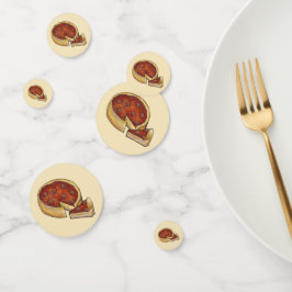 Chicago Illinois Deep Dish Pepperoni Pizza Feinsch Konfetti