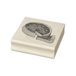 Chicago Illinois Deep Dish Pepperoni Pizza Pie Gummistempel