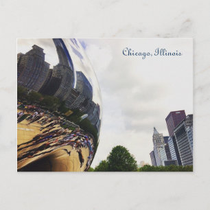 Chicago Illinois Die Bean Post Card Postkarte