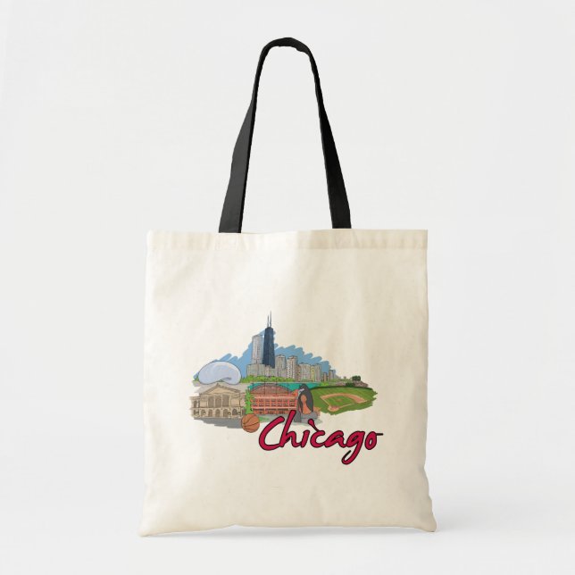 Chicago, Illinois, die berühmte Stadt Tragetasche (Vorne)