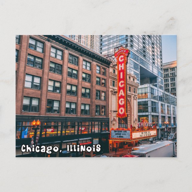 Chicago Illinois Downtown Postcard Postkarte (Vorderseite)