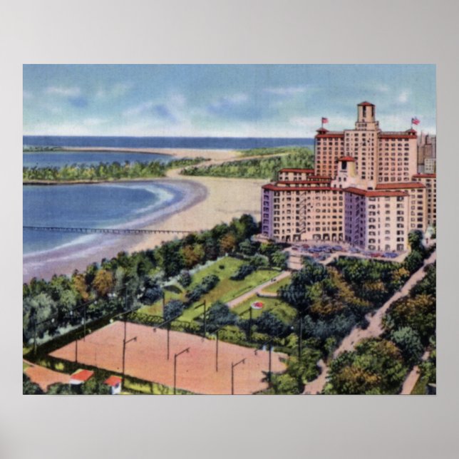 Chicago Illinois Edgewater Beach Hotel Poster (Vorne)