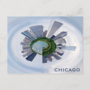 Chicago Illinois Einzigartiges City Skyline Travel Postkarte