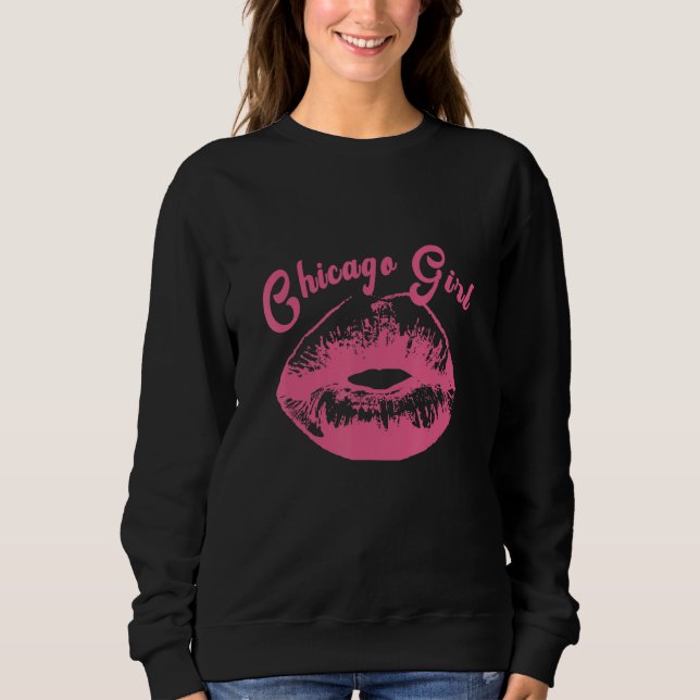 Chicago Illinois Girl Sweatshirt (Vorderseite)