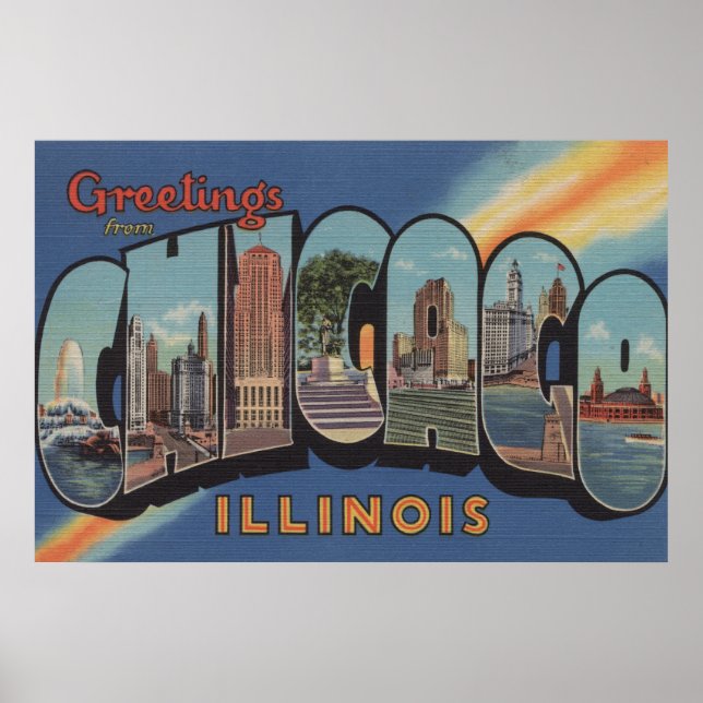 Chicago, Illinois - Großbuchstaben - Szenen 2 Poster (Vorne)