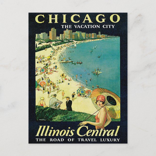Chicago Illinois IL US Vintag Postkarte (Vorderseite)