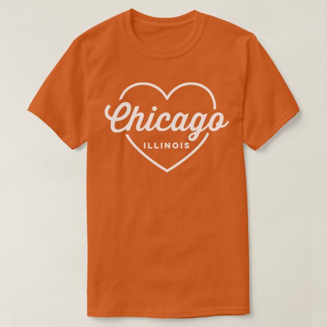 Chicago Illinois Liebe T-Shirt (Design vorne)