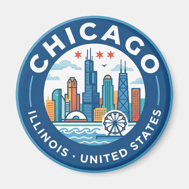 Chicago Illinois Magnet (Vorne)