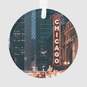 Chicago Illinois Neon Unterschreiben Ornament