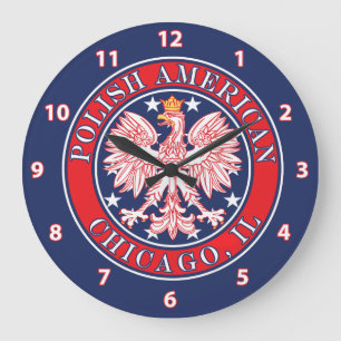 Chicago Illinois Polish Große Wanduhr