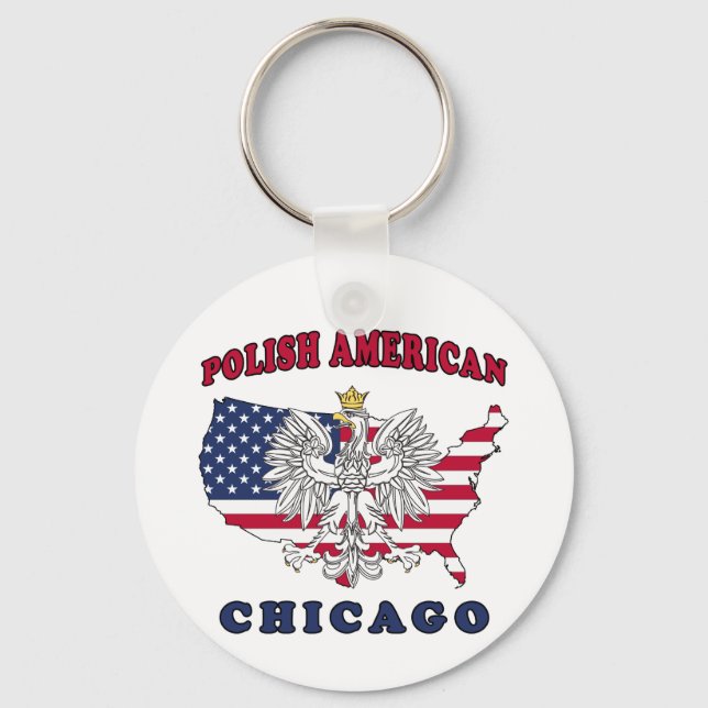 Chicago Illinois Polish Schlüsselanhänger (Vorderseite)