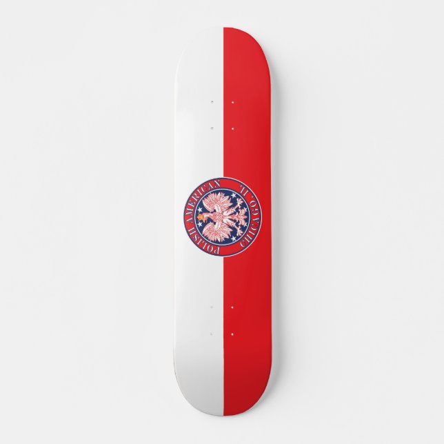 Chicago Illinois Polish Skateboard (Vorne)