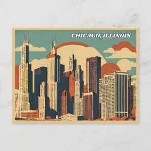 Chicago, Illinois Postkarte