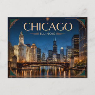 Chicago Illinois Postkarte