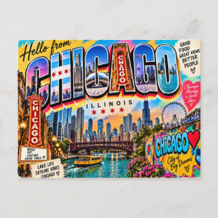 Chicago Illinois Postkarte