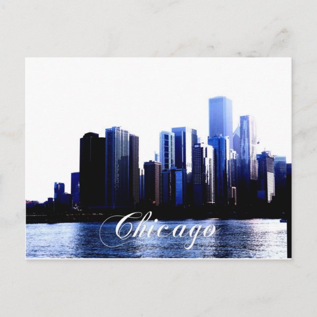 Chicago Illinois Postkarte (Vorderseite)
