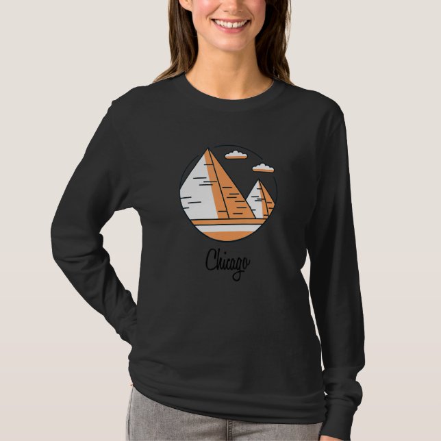Chicago Illinois  Pyramide Schlechte Geographie Du T-Shirt (Vorderseite)