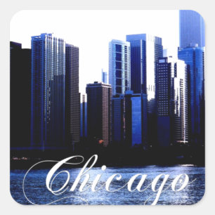 Chicago Illinois Quadratischer Aufkleber