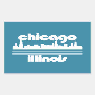 Chicago, Illinois Rechteckiger Aufkleber