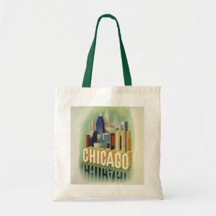 Chicago Illinois Retro Vintage Reiseposter Tragetasche