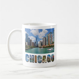 Chicago Illinois River Skyline Travel Foto Kaffeetasse