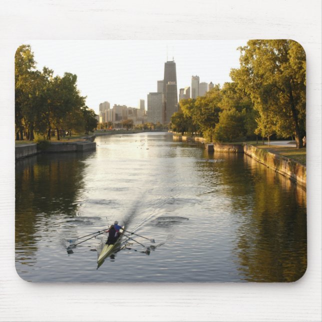 Chicago, Illinois, Rowers in der Lagune von Lincol Mousepad (Vorne)