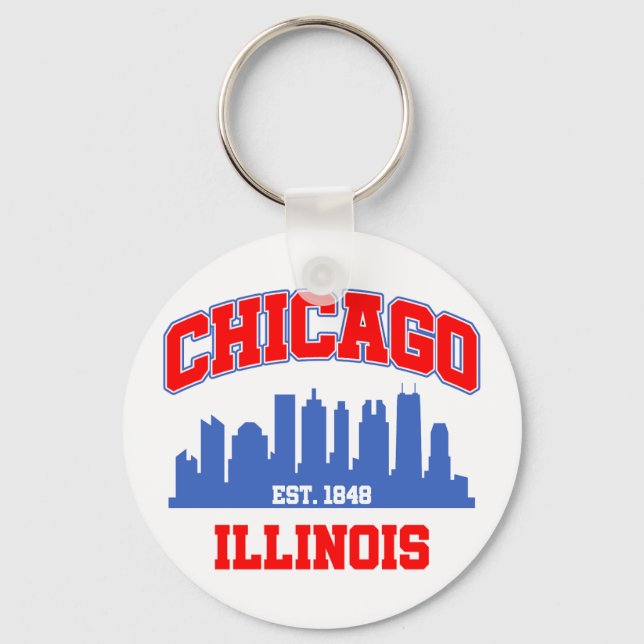 Chicago, Illinois Schlüsselanhänger (Vorderseite)