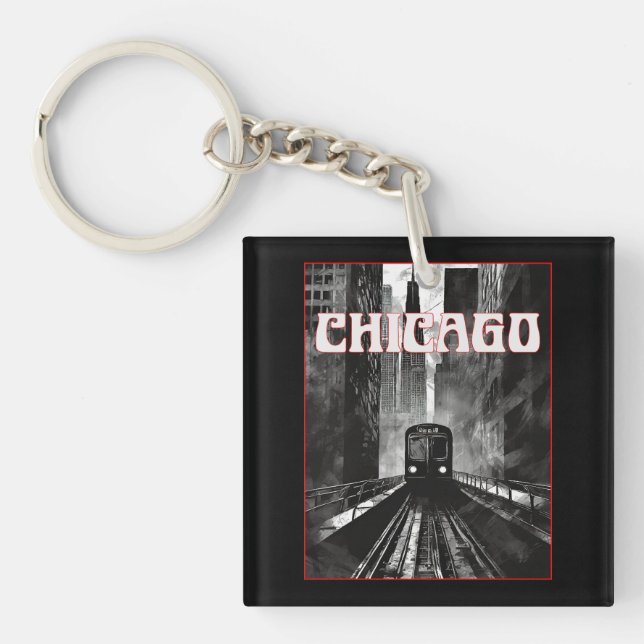 Chicago Illinois Schlüsselanhänger (Vorderseite)