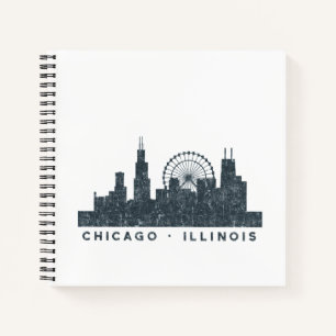 Chicago Illinois Skyline Architectur Geschenke Notizbuch