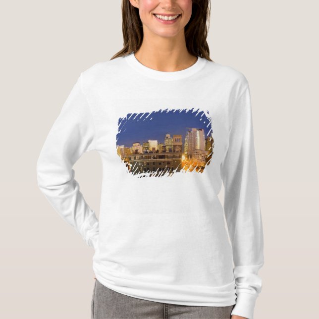 Chicago, Illinois, Skyline aus West Loop T-Shirt (Vorderseite)