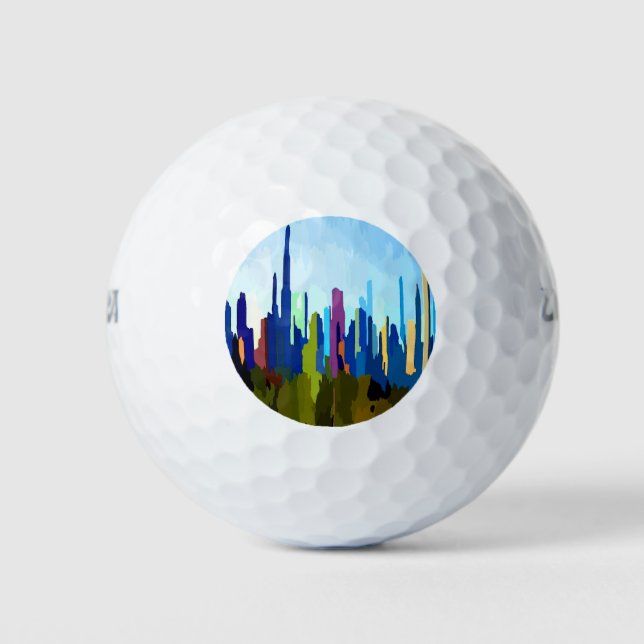 Chicago Illinois Skyline Golfball (Vorderseite)