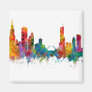Chicago Illinois Skyline Magnet