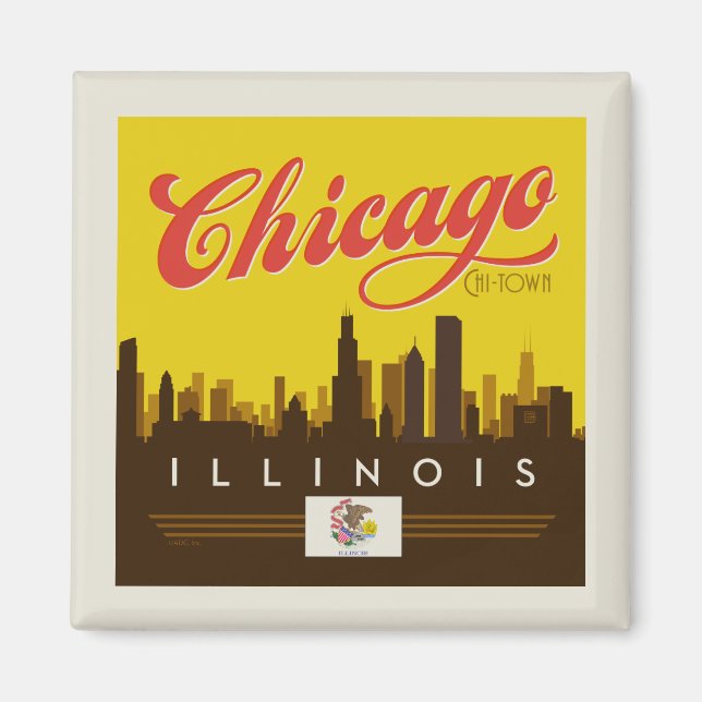 Chicago Illinois Skyline Magnet (Vorne)