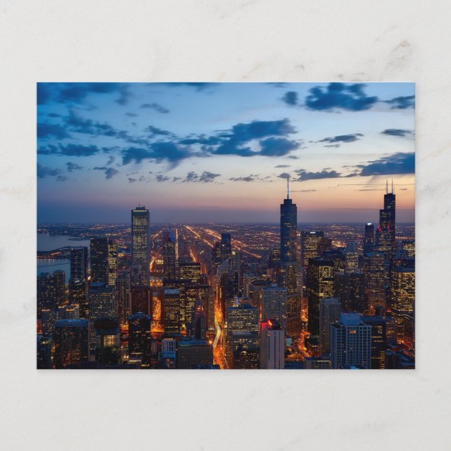 Chicago, Illinois, Skyline Postcard Postkarte (Vorderseite)