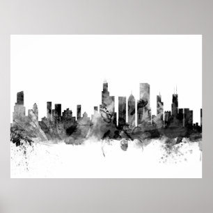 Chicago Illinois Skyline Poster