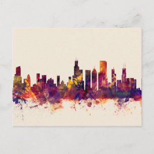 Chicago Illinois Skyline Postkarte