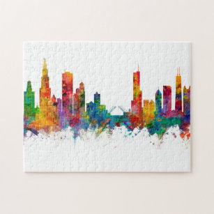 Chicago Illinois Skyline Puzzle