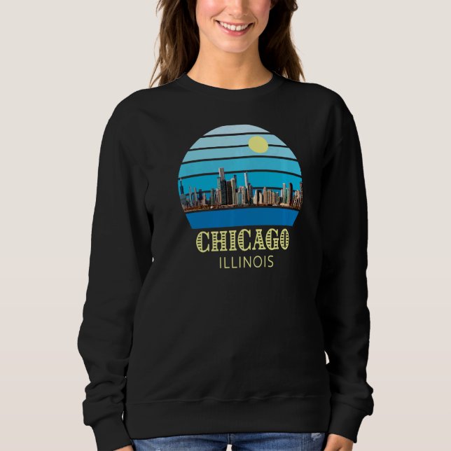 Chicago Illinois Skyline Sweatshirt (Vorderseite)