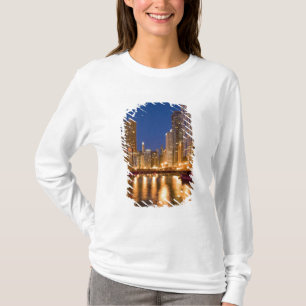 Chicago, Illinois, Skyline und Chicago River bei T-Shirt