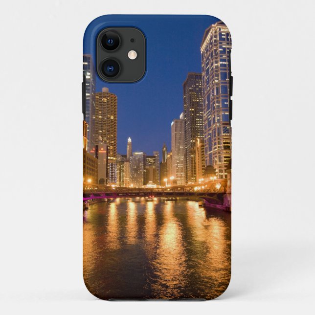 Chicago, Illinois, Skyline und Chicago River Case-Mate iPhone Hülle (Rückseite)