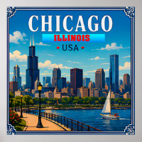 🌆 Chicago Illinois Skyline Urlaubserinnerung