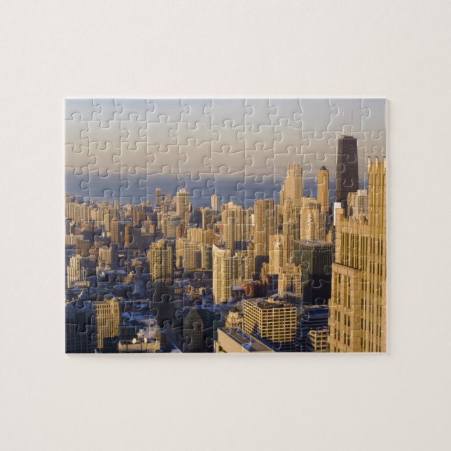 Chicago, Illinois, Skyline vom Sears Tower Puzzle (Horizontal)