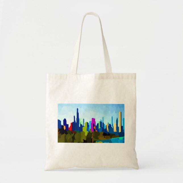 Chicago Illinois Skyline von Jon Baran Tragetasche (Vorne)