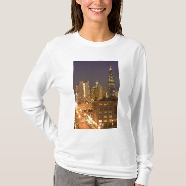 Chicago, Illinois, Skyline von West Loop: T-Shirt (Vorderseite)